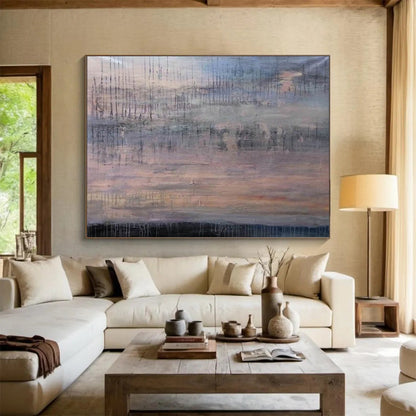 “Muted Sunset Abstract” Abstract Landscape Painting On Canvas DLZ150