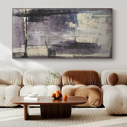 “Purple - Toned Abstract” ，Abstract Textured Acrylic Painting CT0948