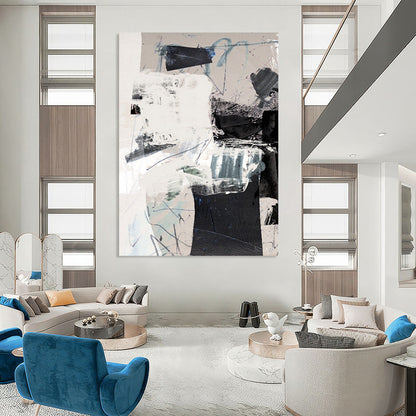 “Collage - Style Abstract” - Mixed - Media Collage Abstract Painting On Canvas DTP194