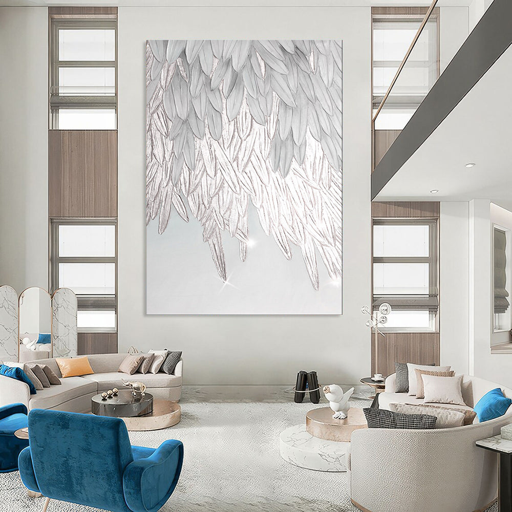 “Silver Angel Wings” - Realistic Textured Art CT2019