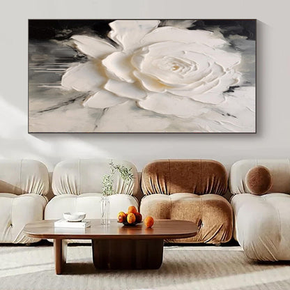 “White Flower Impasto” – Impasto Flower Painting CT1202