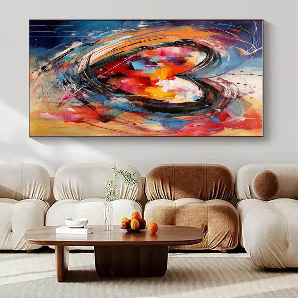 Colorful Heartburst - Abstract Expressionist Acrylic CT1273