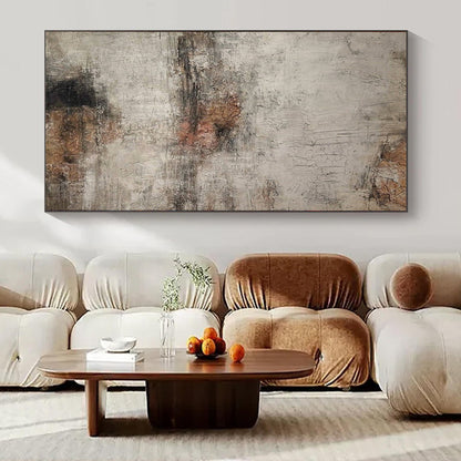 “Gray - Brown Cracked Textures” – Abstract Crackle Art CT0967