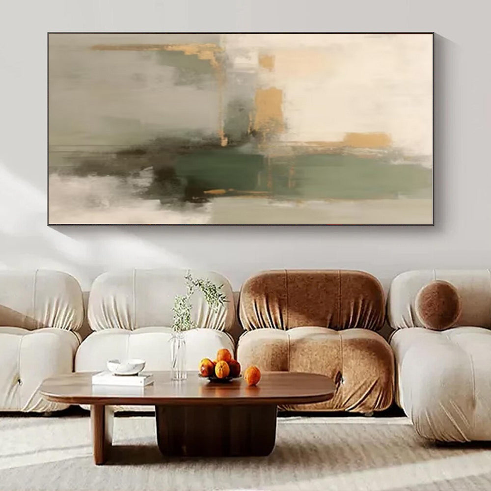 Earthy Tones & Gold Accents - Abstract Geometric Acrylic CT1288