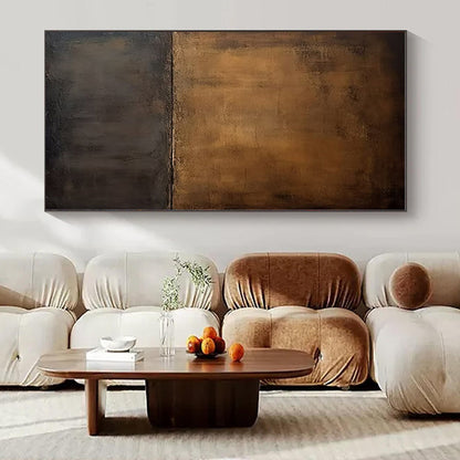 Two - tone Textured Abstract - Minimalist Textured Acrylic Painting CT1363