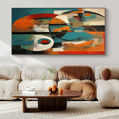 Colorful Geometric Circles - Abstract Bauhaus - Style Acrylic CT1259