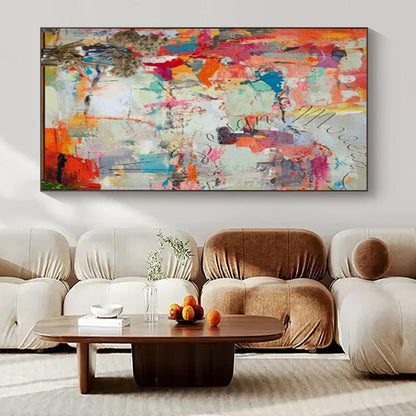 “Vibrant Mixed - Media Abstract” ，Mixed - Media Abstract Art CT0931