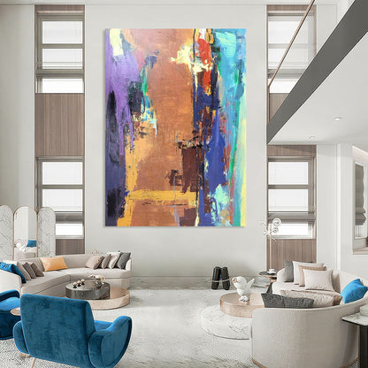 “Vibrant Abstract Cityscape” - Expressionist Urban Painting On Canvas DTP036