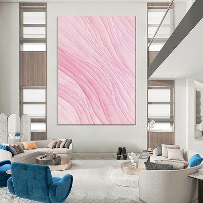 “Pink Textured Waves” - Abstract Textured Painting CT1979