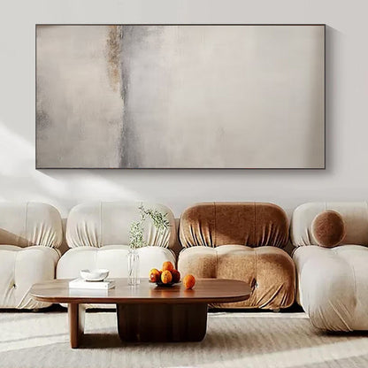 Light Grey Gradient Landscape - Abstract Landscape Acrylic Painting CT1376