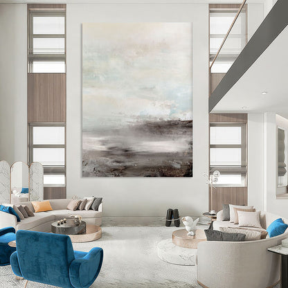 “Soft Coastal Haze” - Abstract Landscape Painting On Canvas DTP154