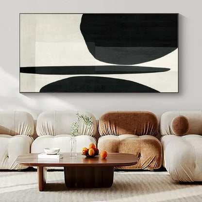 Black & White, Organic Shapes - "Monochrome Forms" - Abstract Ink Painting CT1447