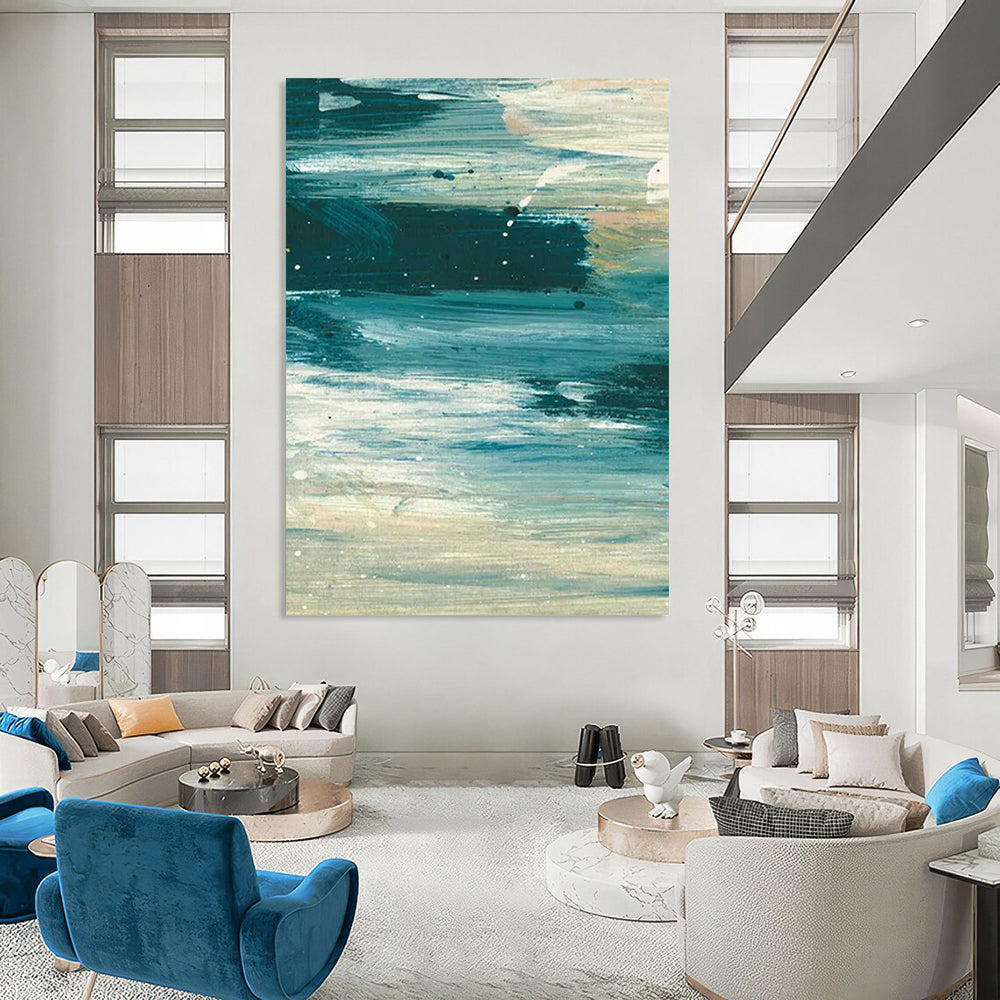 “Deep Sea Swirls” - Impressionistic Seascape Painting On Canvas DTP177