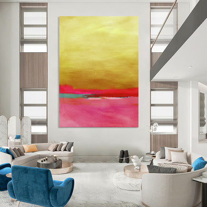 “Gold and Pink Abstract” - Minimalist Abstract Art CT2023