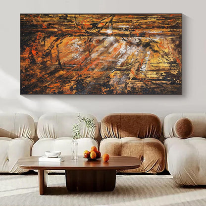 “Autumn Forest Abstract” ，Abstract Landscape Oil Painting CT0921