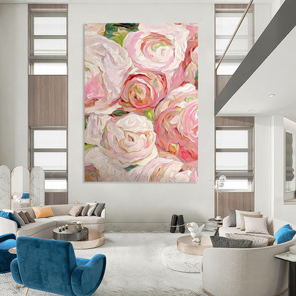“Soft - Hued Floral Oil Painting” Painting On Canvas DKH0983