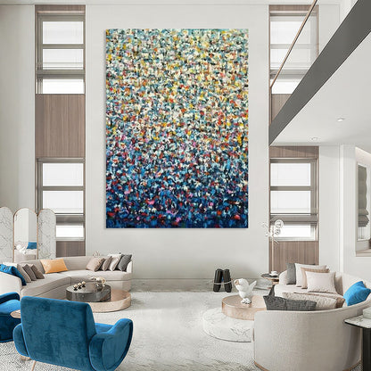 “Colorful Pointillist - Style Abstract” - Abstract Painting On Canvas CT2344