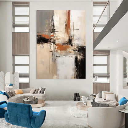 “Neutral - Toned Abstract Layers” - Abstract Expressionist Painting On Canvas DTP112