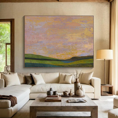 “Colorful Sky - Land” Post - Impressionist Oil Painting On Canvas DKH438