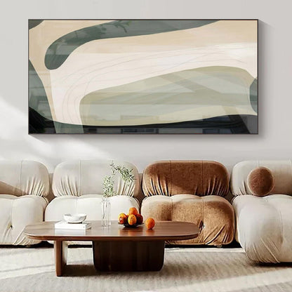 “Translucent Shapes and Delicate Lines” – Abstract Mixed - Media Painting CT1061