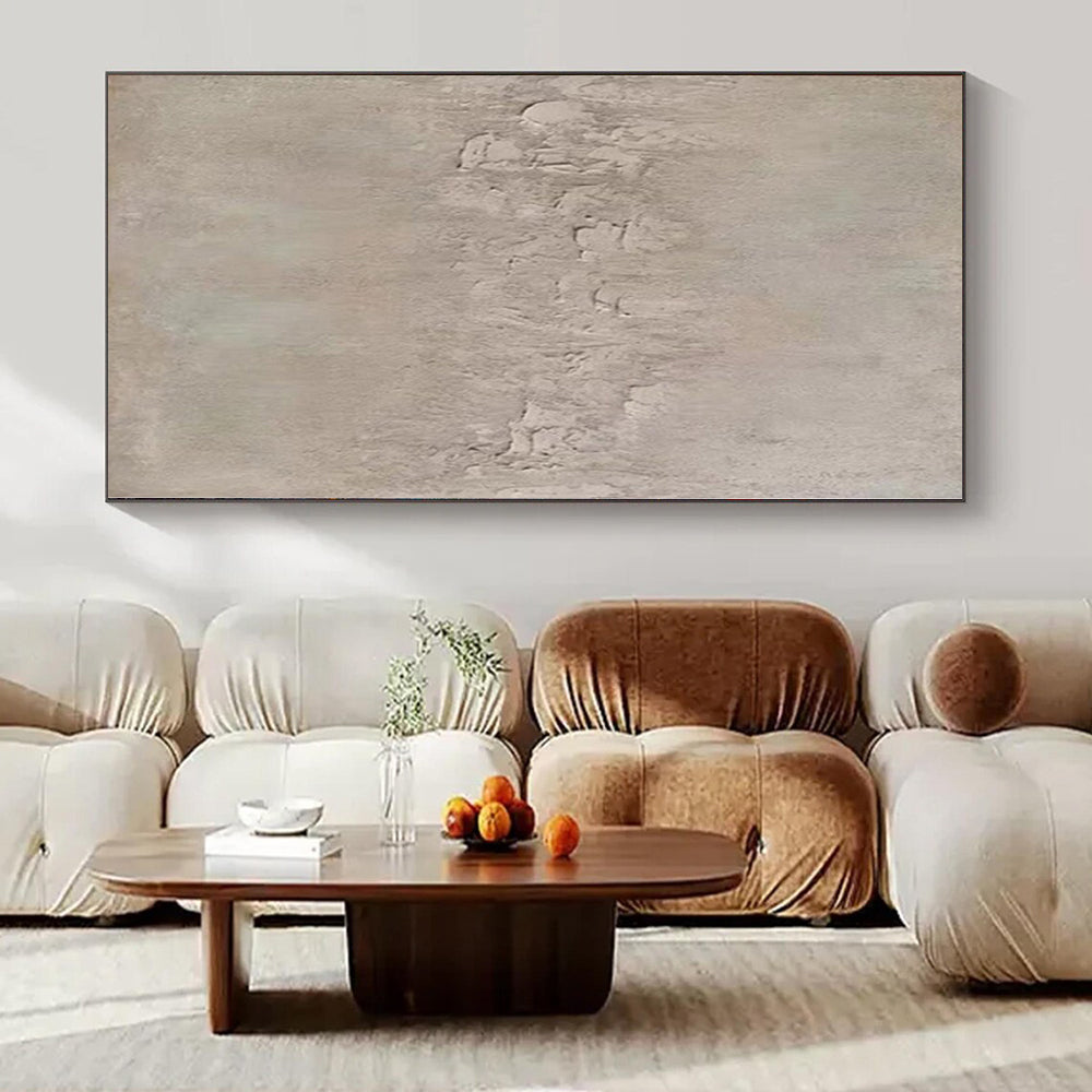 “Subtle Beige Textured Surface” – Minimalist Textured Painting CT1113