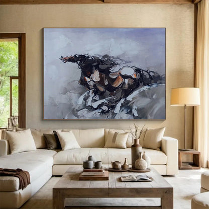 Expressive Horse Abstract Painting On Canvas DKH306
