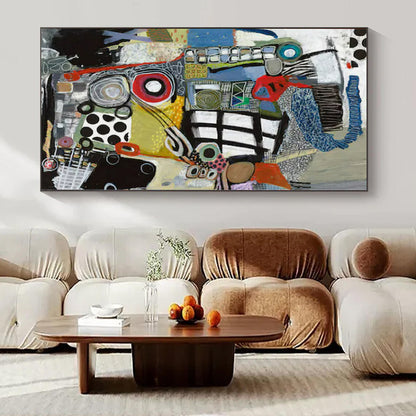 “Colorful Eclectic Collage” – Mixed - Media Abstract Art CT1096