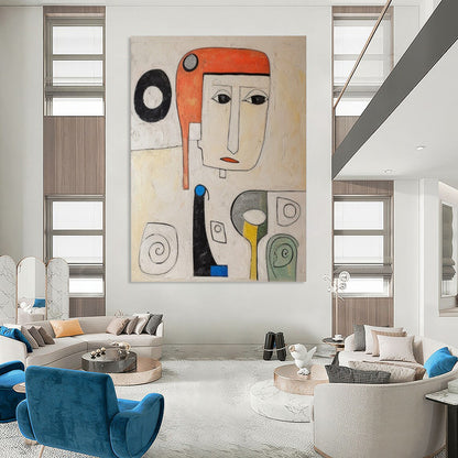 “Colorful Cubist Portrait” - Abstract Cubist - Style Painting On Canvas DTP004