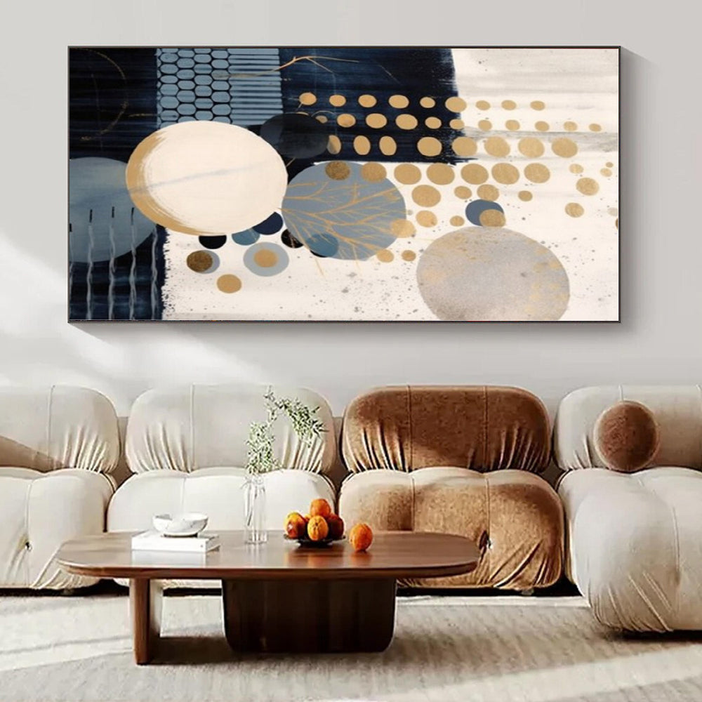 Gold - Dot Minimalist Abstract - Abstract Minimalist Print CT1263
