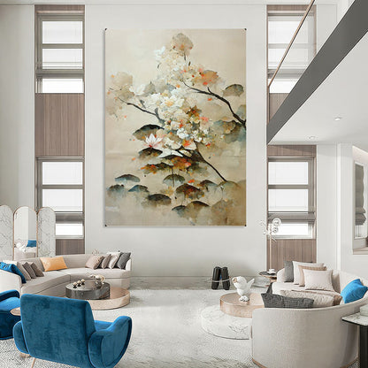 “Watercolor - Style Floral Branches” – Chinese - Inspired Watercolor Painting On Canvas CT2154