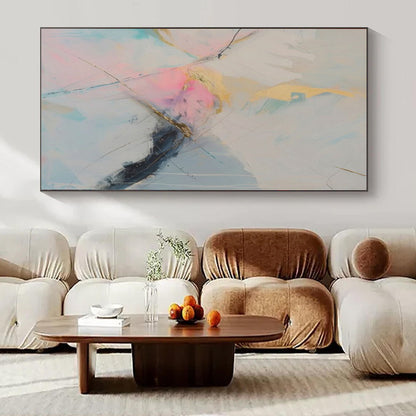 “Pastel Abstract with Gold” – Abstract Expressionist Painting CT1179