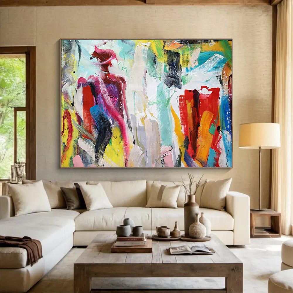 Colorful Abstract Figure Painting On Canvas DKH301