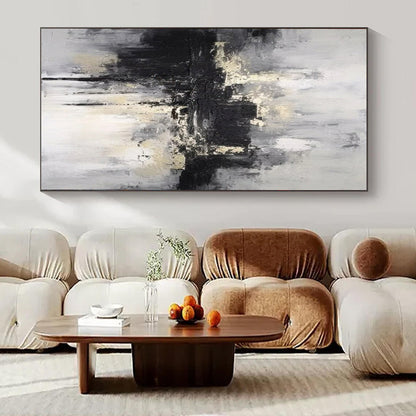 “Monochrome City Abstract” ，Abstract Cityscape Acrylic Painting CT0919