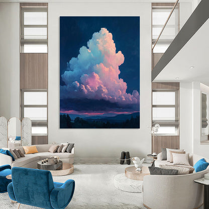 “Pastel Clouds at Dusk” - Impressionist Landscape Painting On Canvas DTP009
