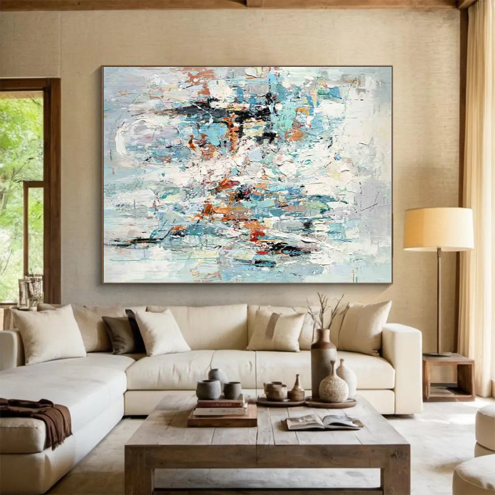 “Soft Color Fusion” ，Pastel Abstract Painting CT0890