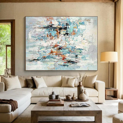 “Soft Color Fusion” ，Pastel Abstract Painting CT0890