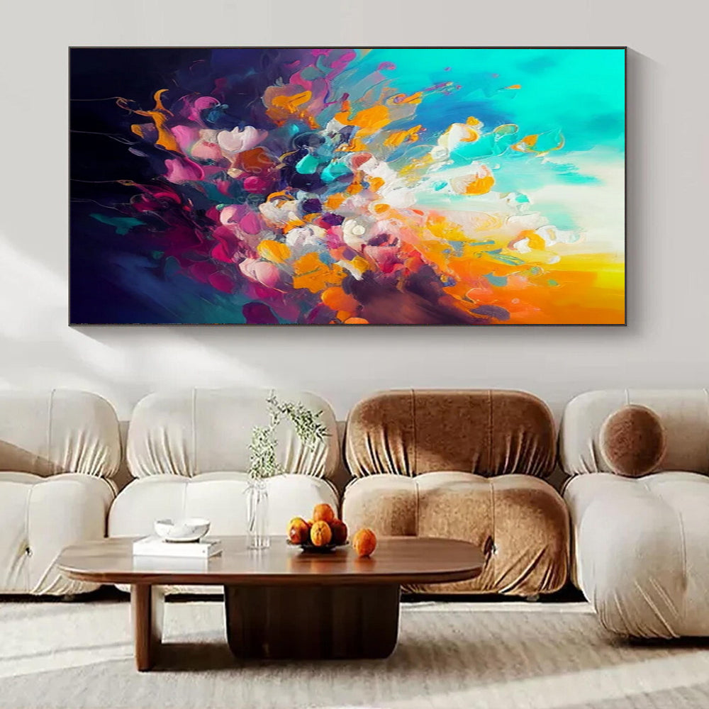 “Vibrant Color Explosion” ，Abstract Floral Acrylic Painting CT0918