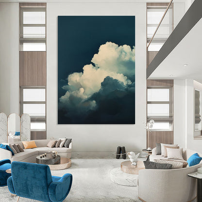 “Midnight Sky Clouds” - Surrealist Impressionist Painting On Canvas DTP015