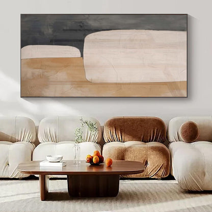 “Muted Shape Overlap” – Minimalist Abstract Art CT1047