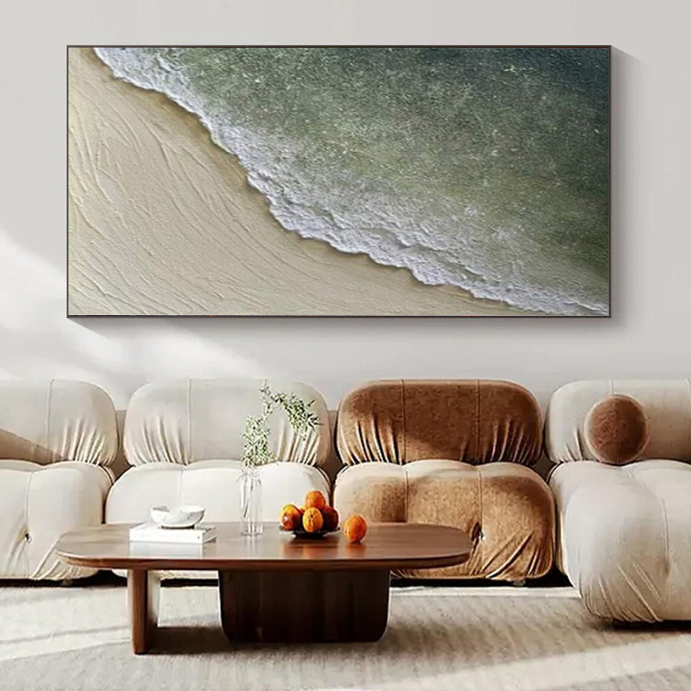“Textured Coastal Shoreline” – Impasto Seascape Painting CT1084
