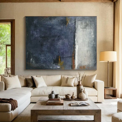 “Moody Gray and Blue” ，Abstract Landscape Oil Painting CT0903