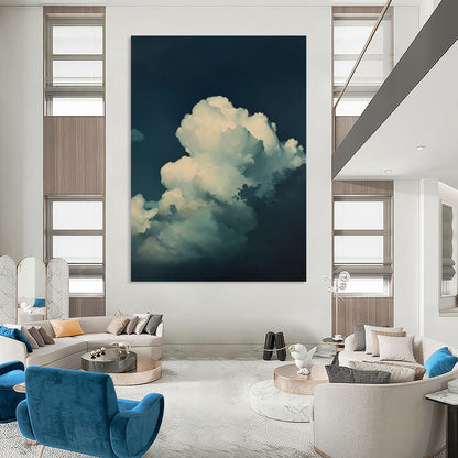 “Evening Sky Clouds” - Realist Impressionist Painting On Canvas DTP020