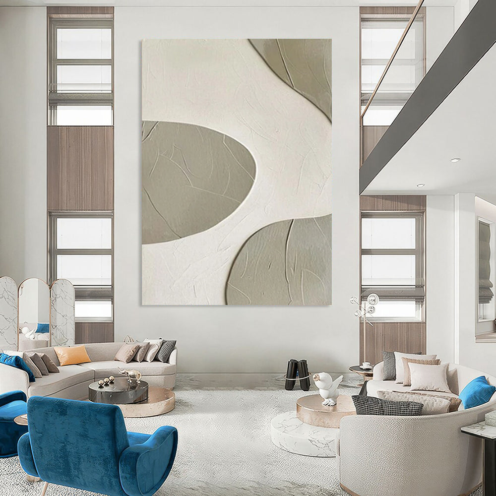 “Curved Textured Abstract” - Abstract Painting On Canvas CT2341