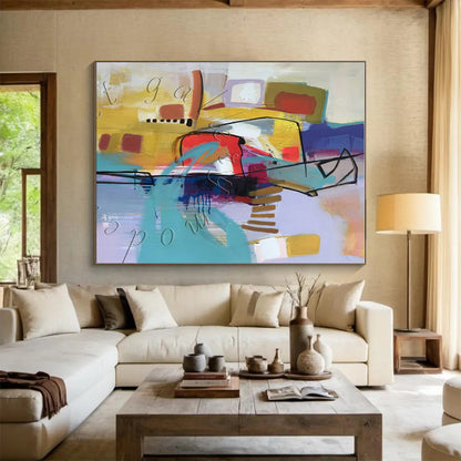 “Vibrant Abstract Shapes” ，Colorful Abstract Composition CT0889