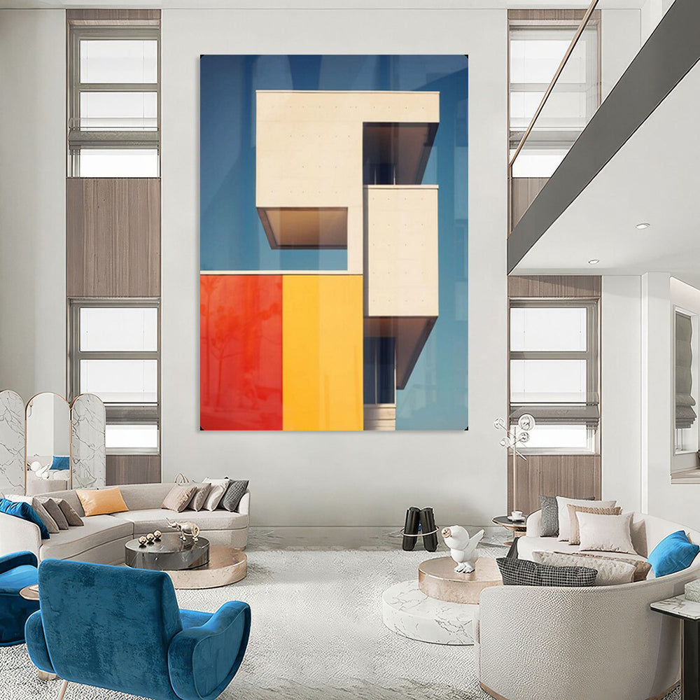 “Color - Blocked Modern Architecture” – Architectural Photography - Inspired Art On Canvas CT2173