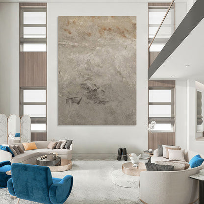 “Neutral Textured Background” - Gray & Brown Subtle Textured Painting On Canvas DKH0960