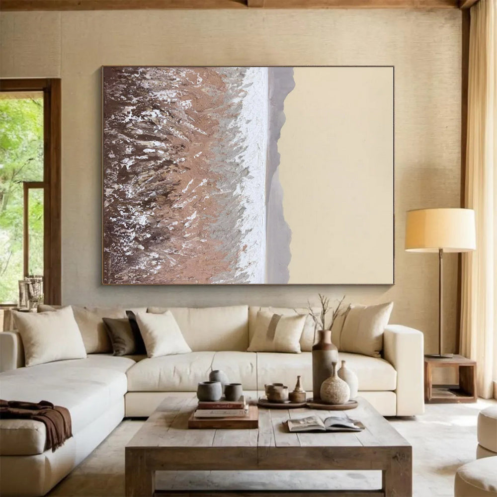 “Beige - Brown - Gray Landscape Abstraction” ，Abstract Landscape Painting CT0806