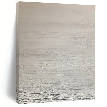 “Soft Gray Textured Serenity” Abstract Acrylic Art CT0124