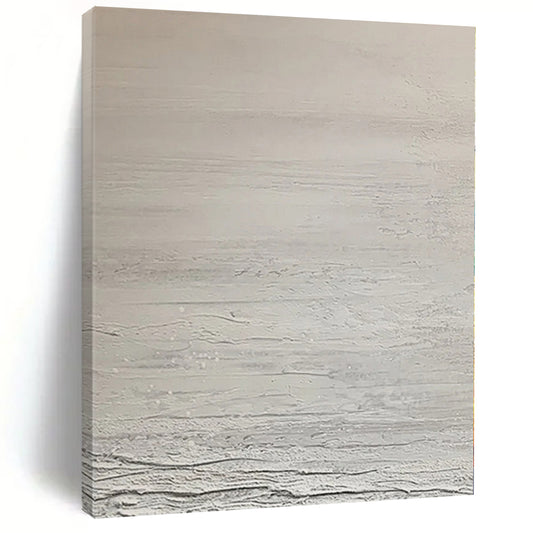 “Soft Gray Textured Serenity” Abstract Acrylic Art CT0124