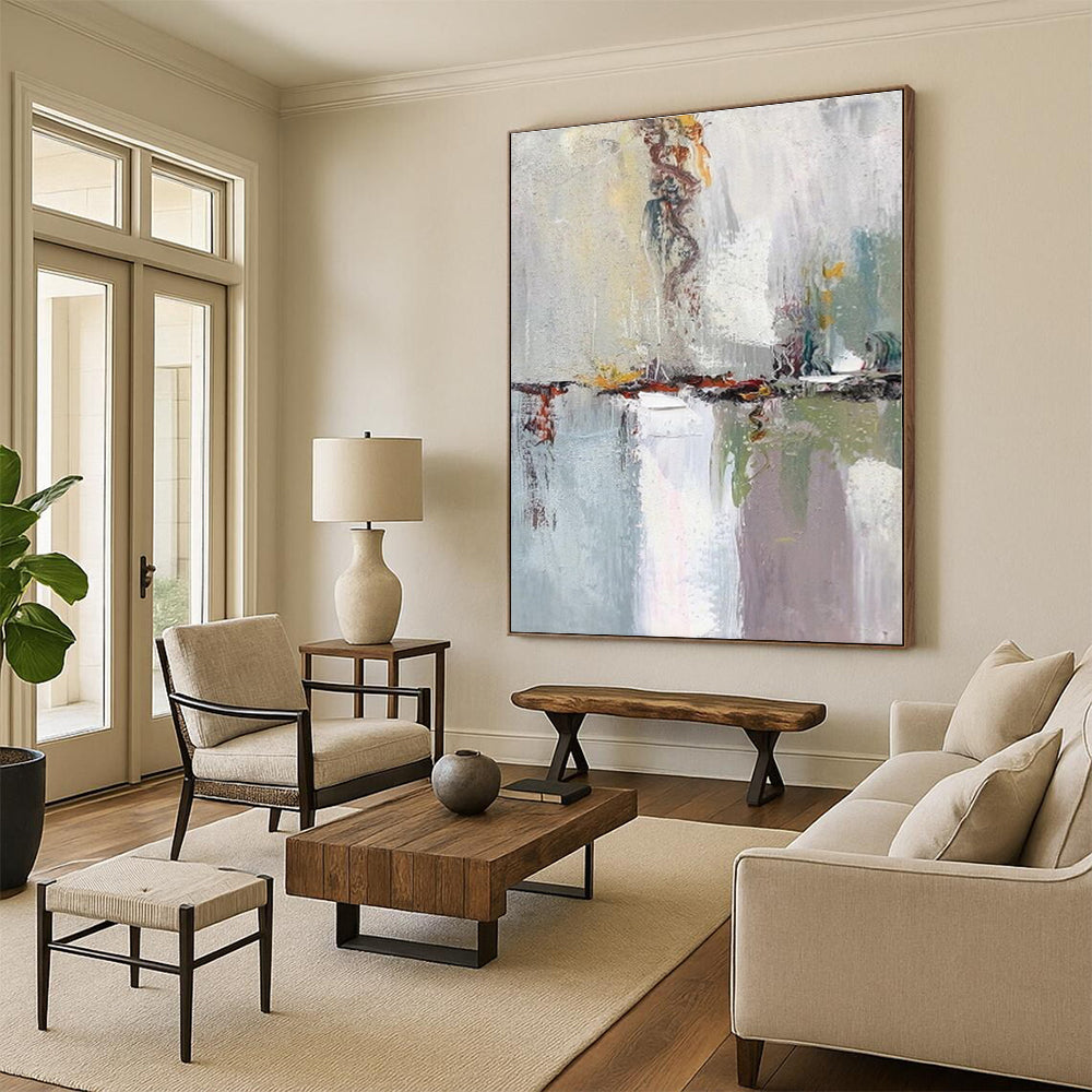 “Colorful Abstract Reflection Scene” - Abstract Expressionist Landscape CT0403